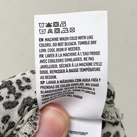 American Eagle Women's Mini Skirt XS High Waisted Leopard Print Ruffled Hem Tan - Picture 6 of 8